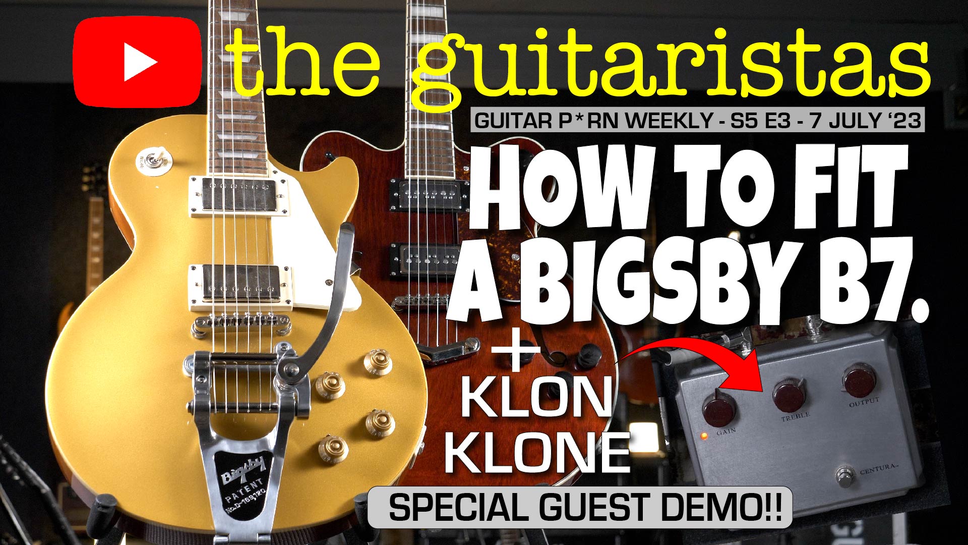 Fitting Bigsby To A Les Paul 🎸 Klon Klone Guest Demo & Chat 🎸