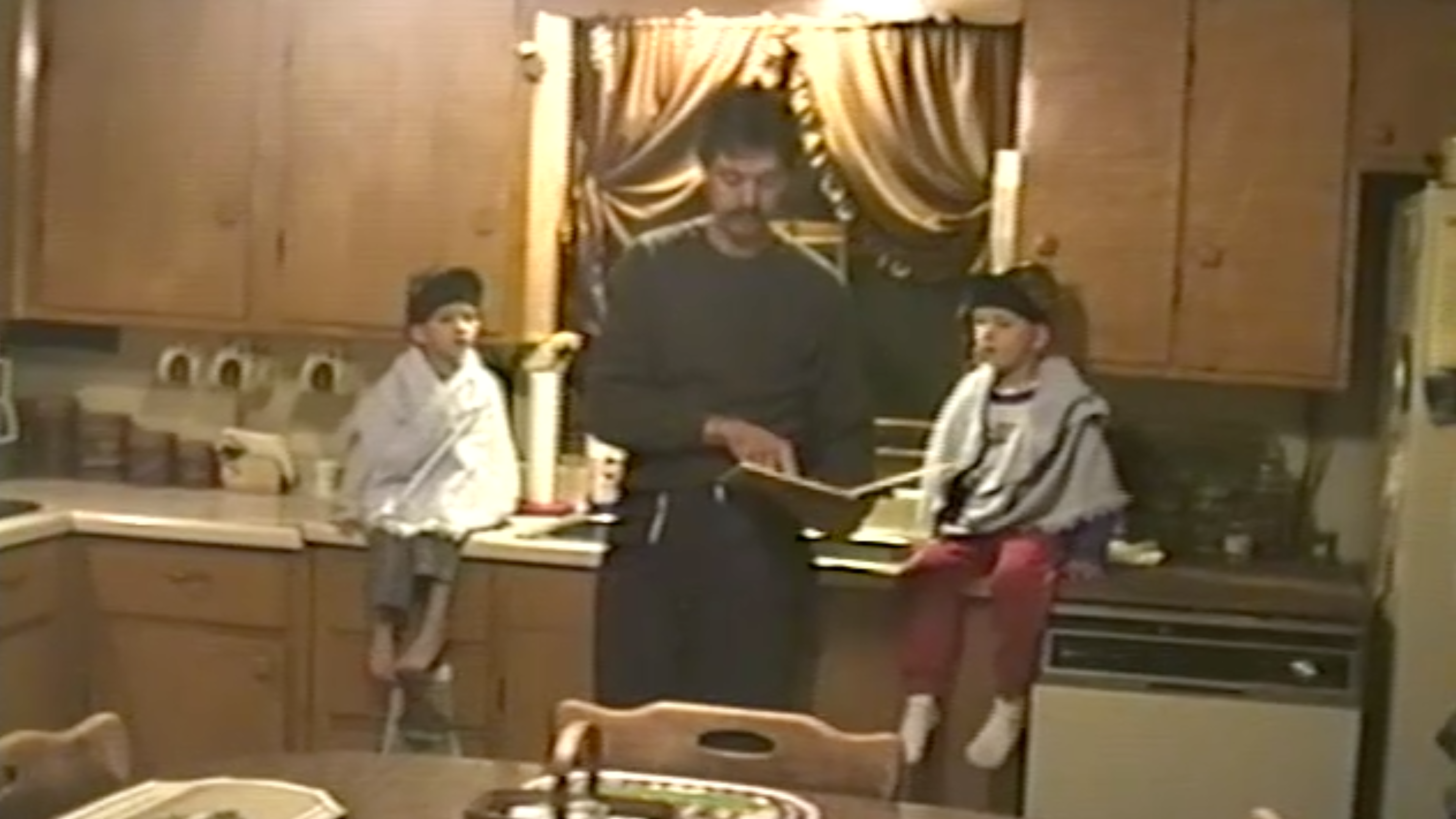 Sid and Boys in Kitchen