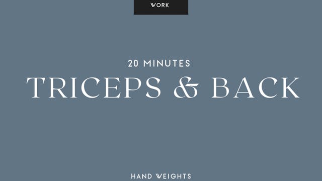 20 Minute Triceps & Back 