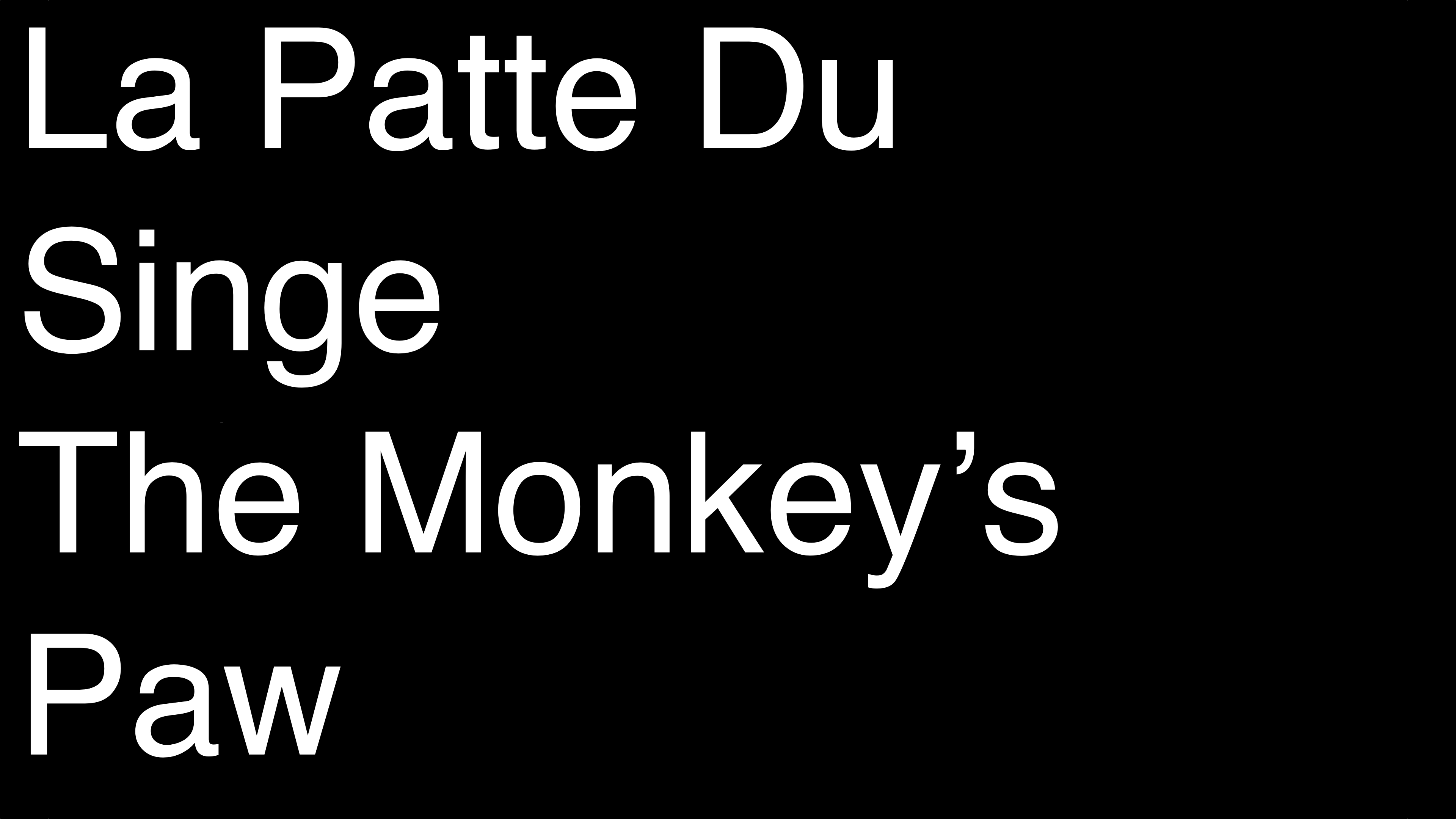 Learn French The Monkey's Paw 1 english 3 french