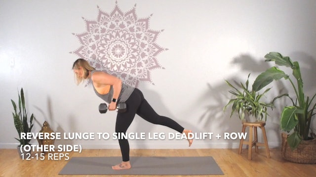 Exercise 2 // Reverse Lunge To Single Leg Deadlift + Row