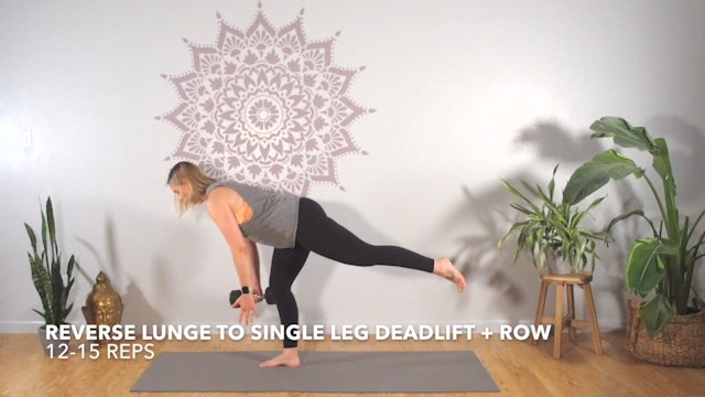 Exercise 1 // Reverse Lunge to Single Leg Deadlift + Row