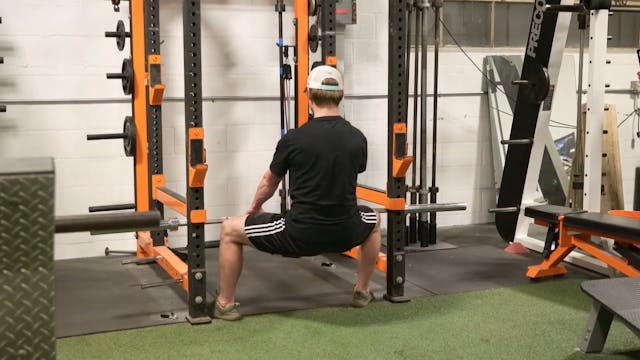 Barbell Sumo Hold (Back View)