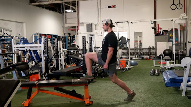 Bench Elevated Split Squat on Toes