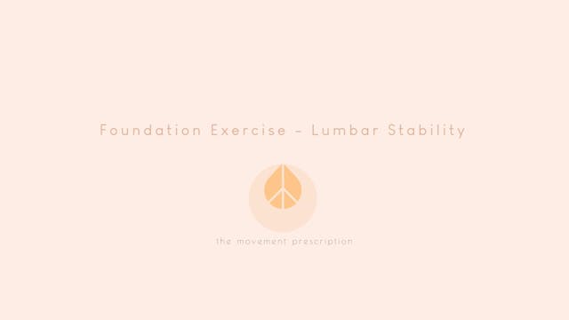 Lumbar Stability Exercise