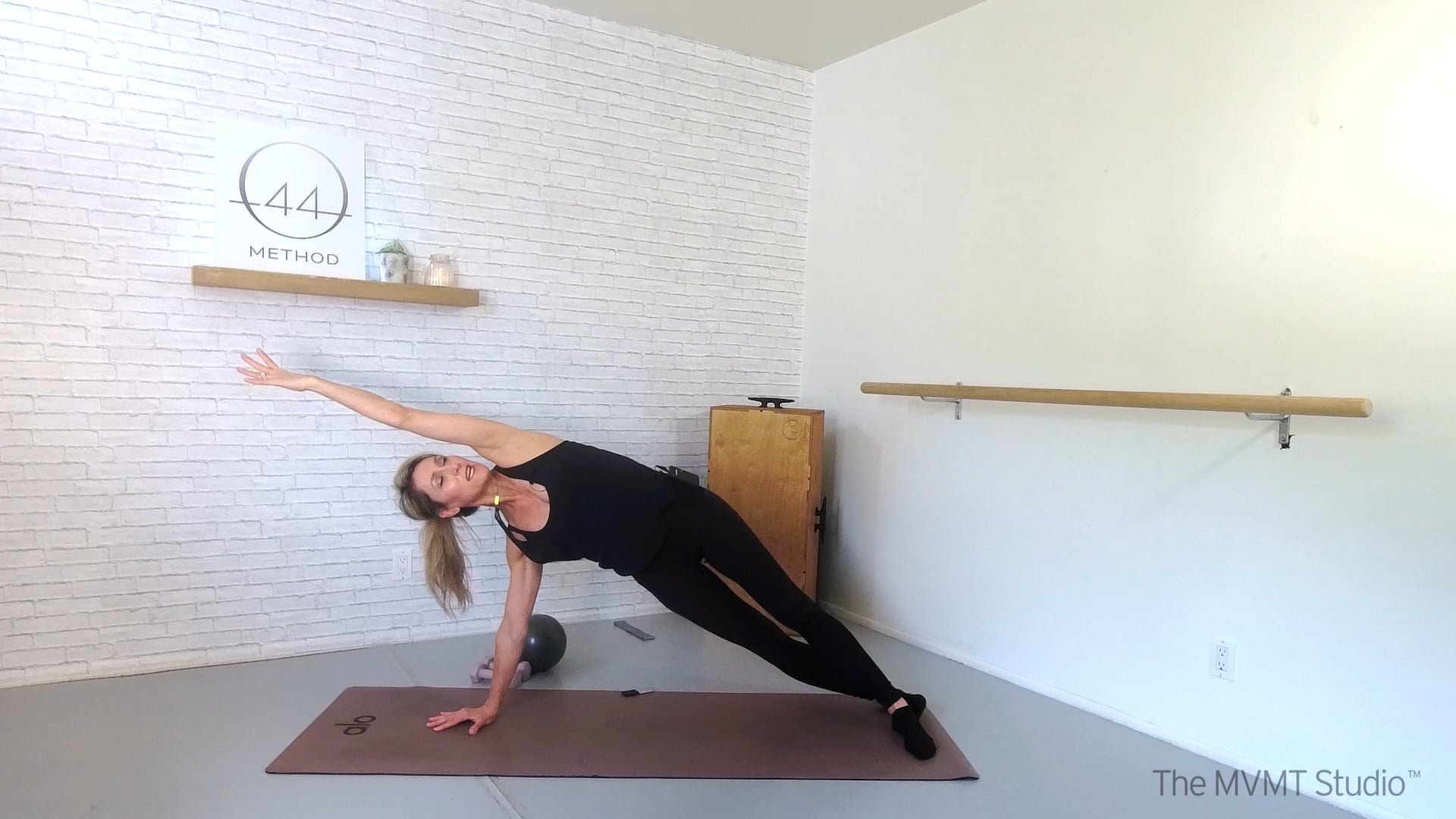 O44 Barre March #1 ~ Box, Ball, Hand Weights + Hip Band