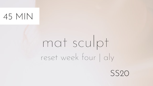 ss20 reset week four | cardio sculpt #4 with aly