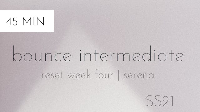 ss21 reset week four | bounce interme...