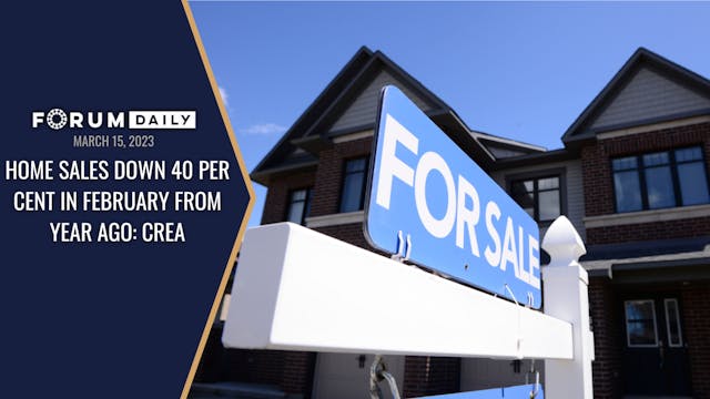 Home Sales Down 40 per Cent in Februa...