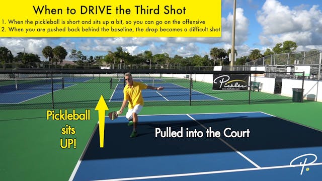 The Third Shot: Drive Versus Drop