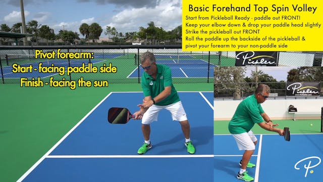 Basics of a Top Spin Forehand and Backhand Volley