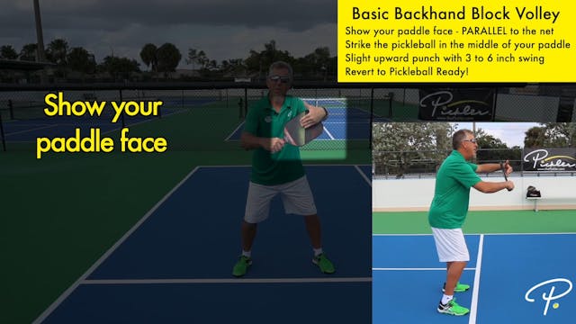 Basic Backhand Block Volley