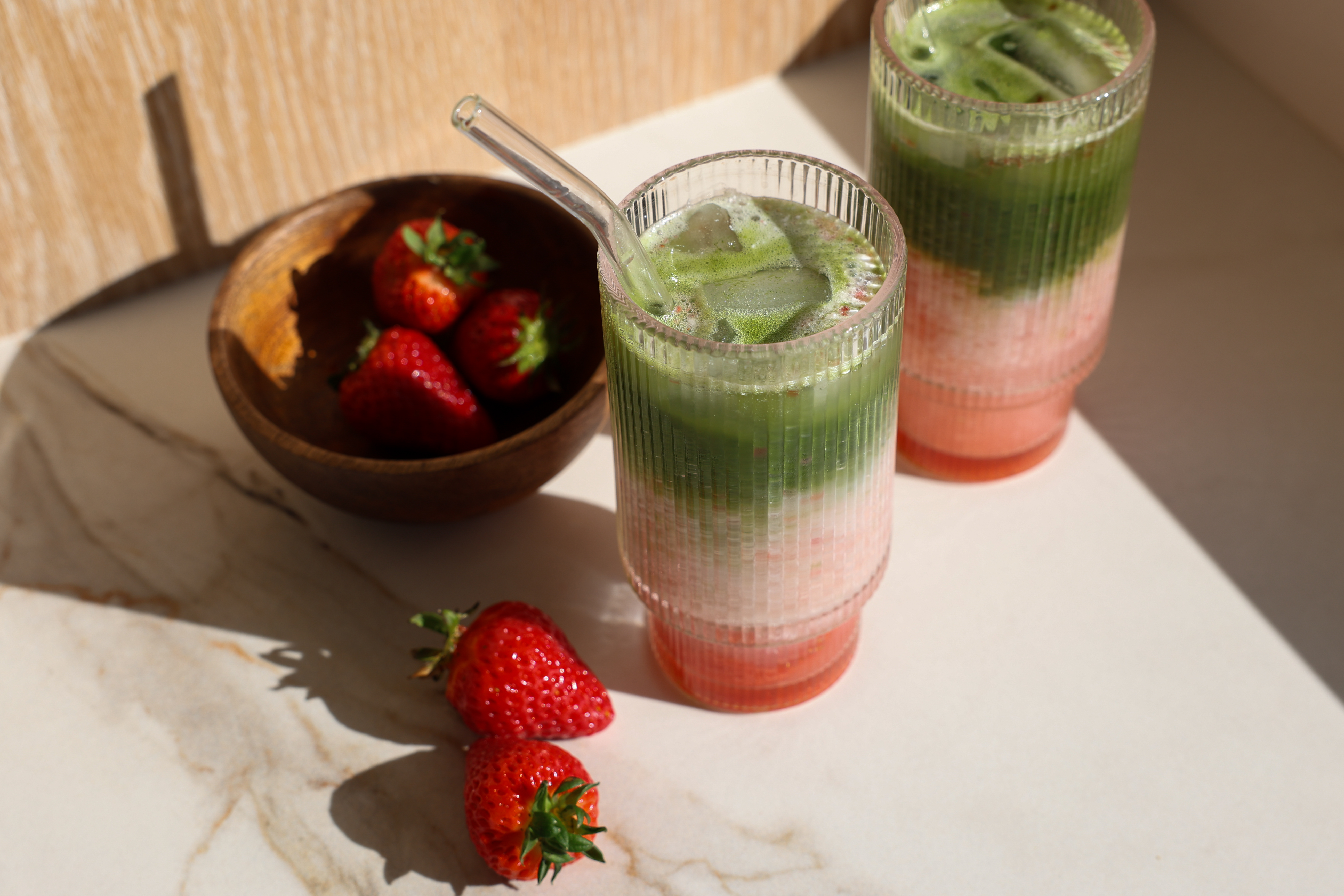 Strawberry Iced Matcha
