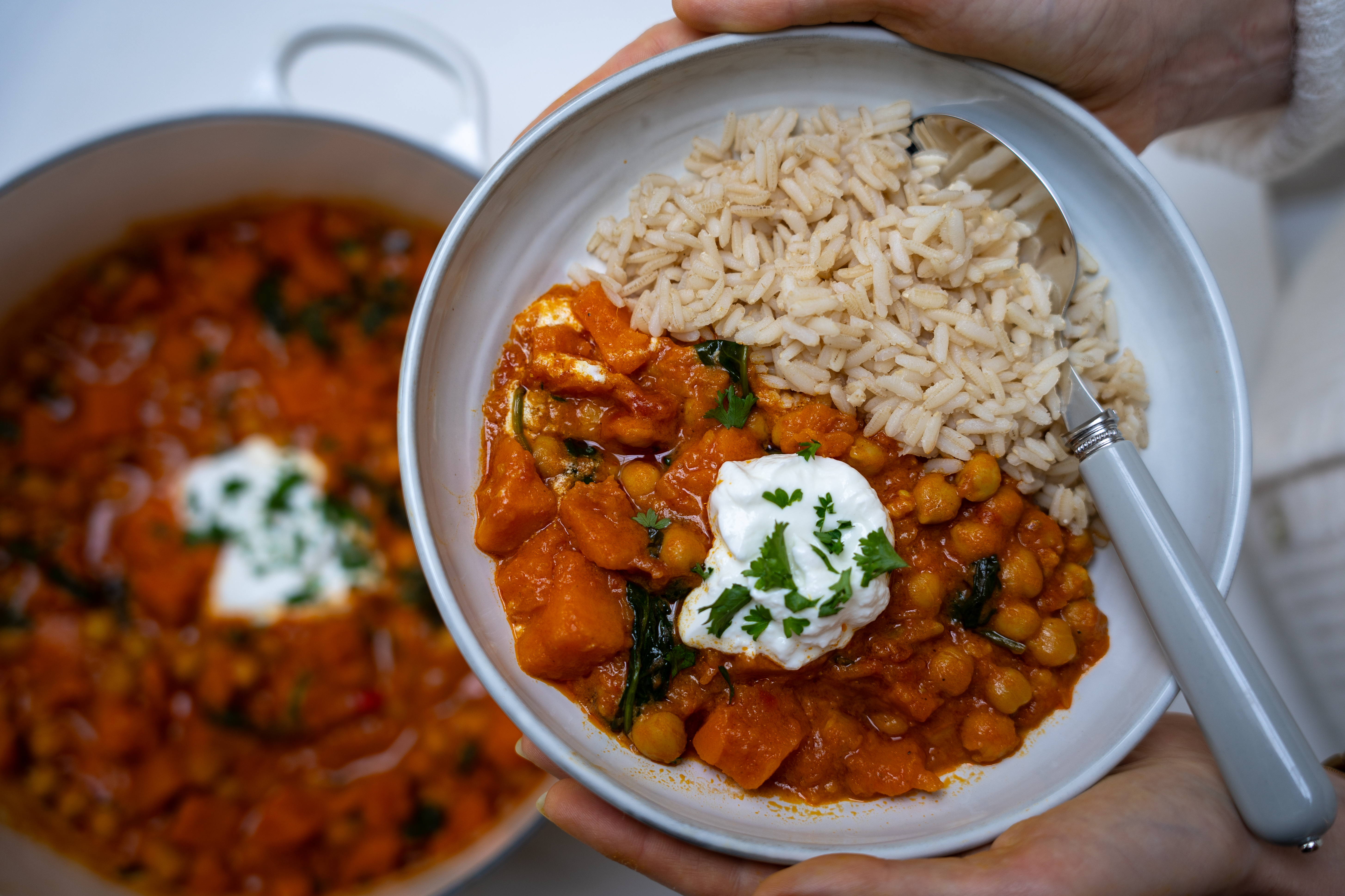 Chickpea & Sweet Potato Curry 