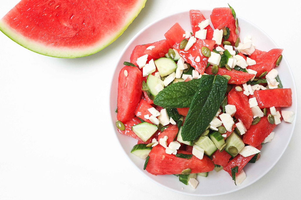 Watermelon, Cucumber & Feta Salad