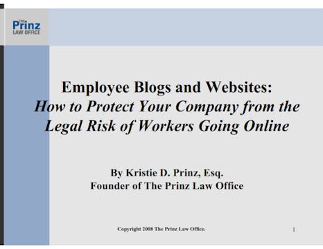 How to Protect against Workers Going Online(2008) 