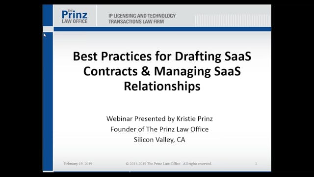 Best Practices for Drafting SaaS Contracts & Managing SaaS Relationship