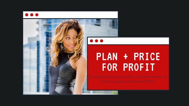 Planning + Pricing for PROFIT