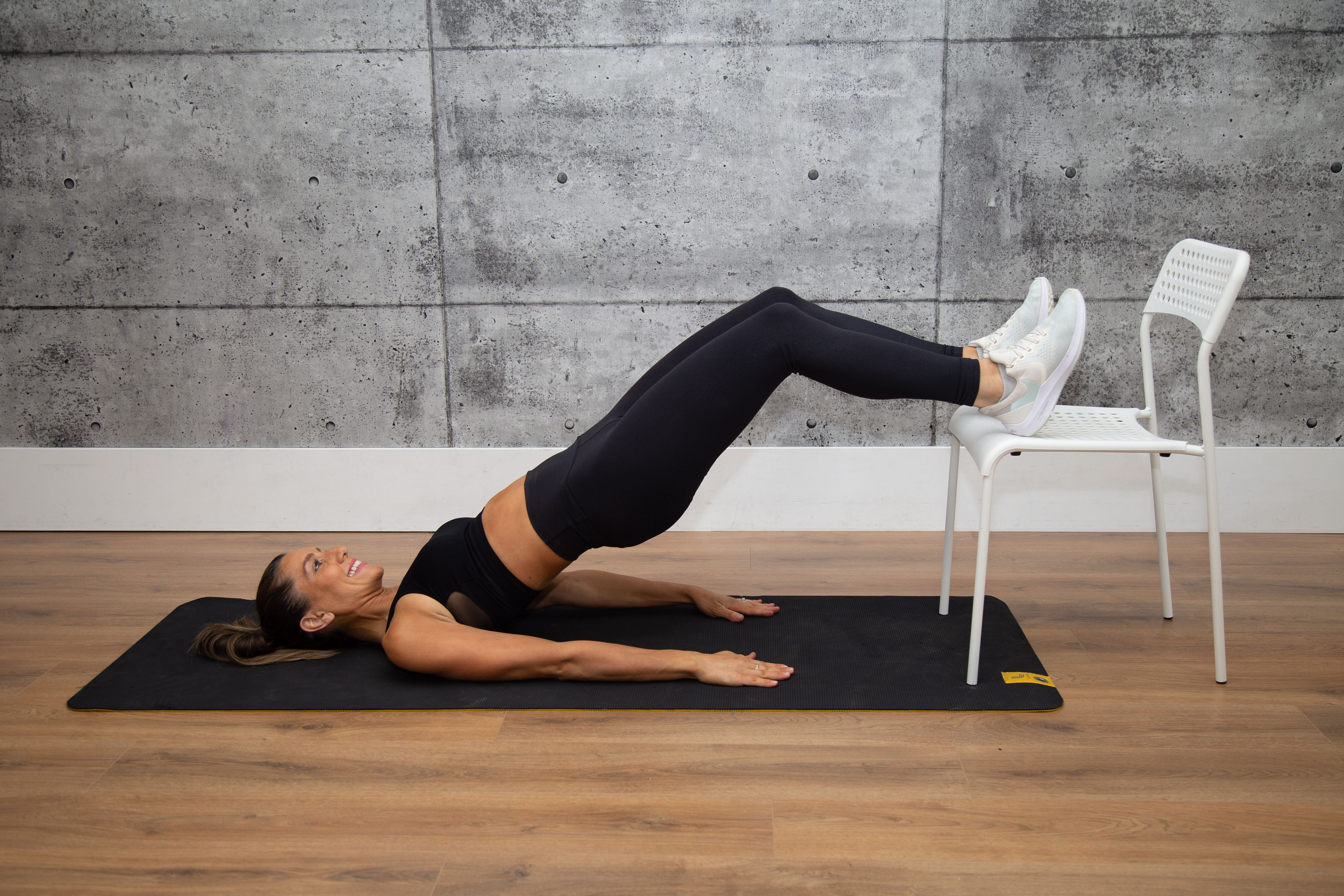 Cardio + Plank Combo with a chair (no weights)