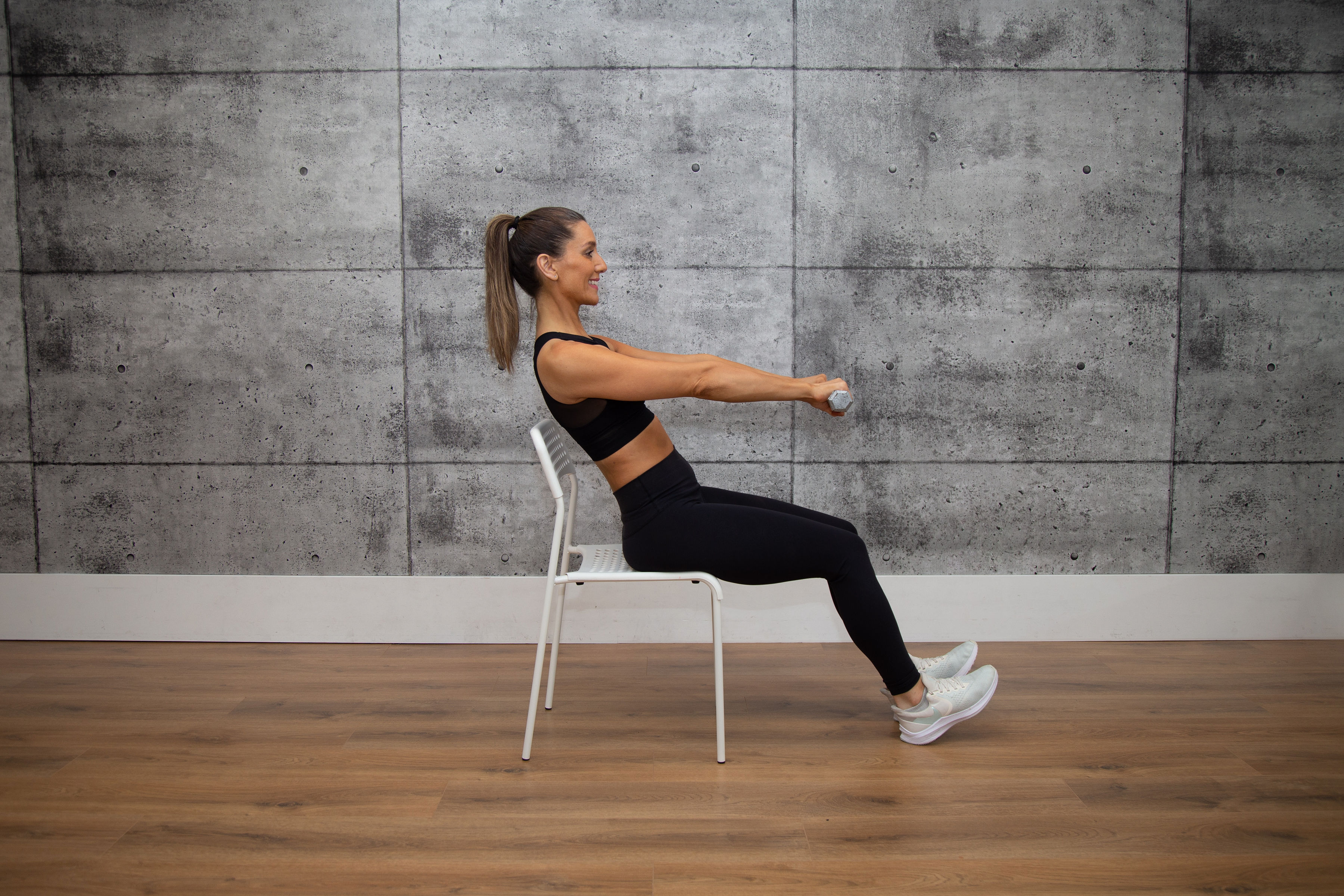 Upper Body Workout with a Chair & Light-Weights