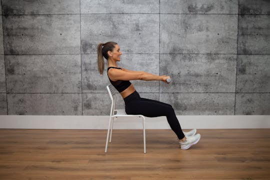 Upper Body Workout with a Chair & Lig...