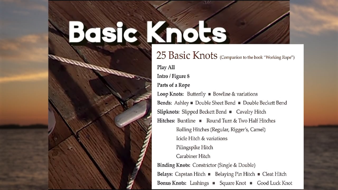 TRAILER - Basic Sailing Knots with Brion Toss
