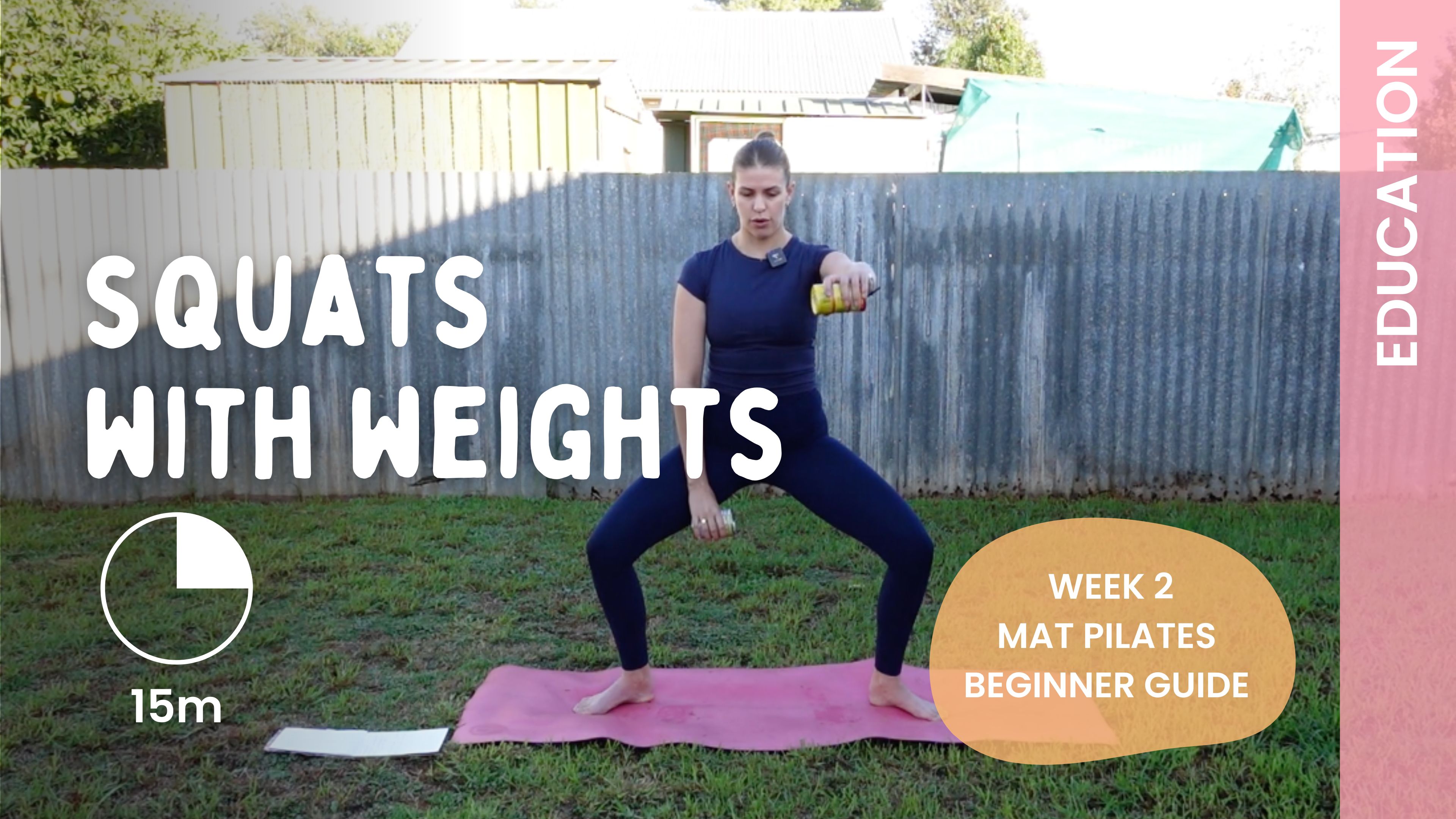 Week 2 - Flow 3 - SQUATS WITH WEIGHTS - Education
