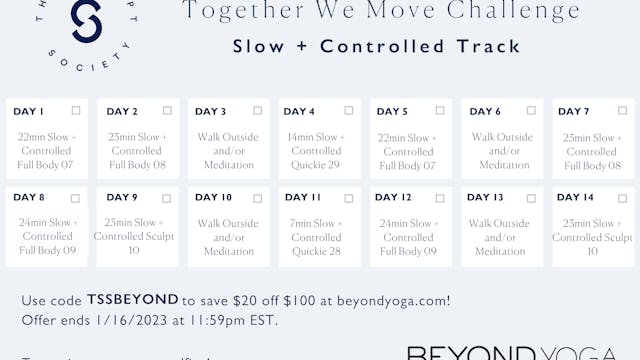 Slow + Controlled Calendar-Together W...