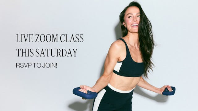 LIVE ZOOM CLASS THIS SATURDAY