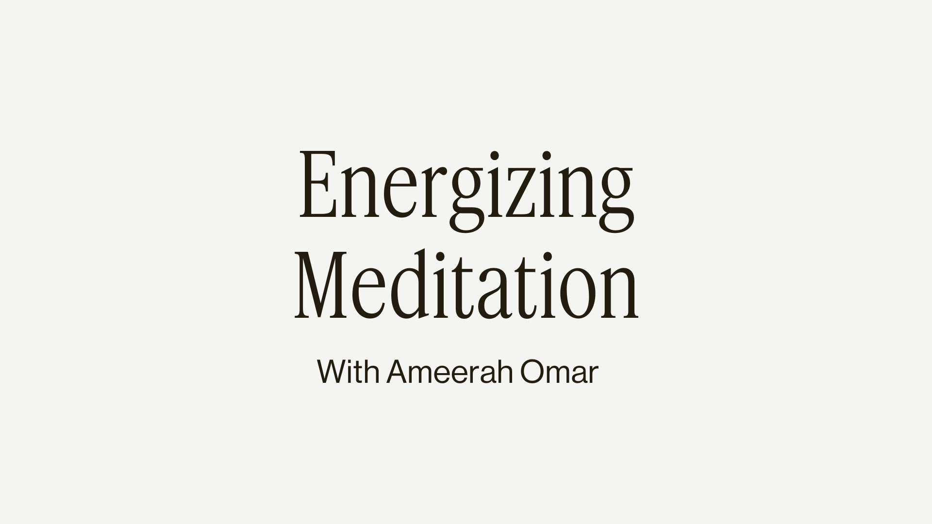 6MIN ENERGIZING MEDITATION 