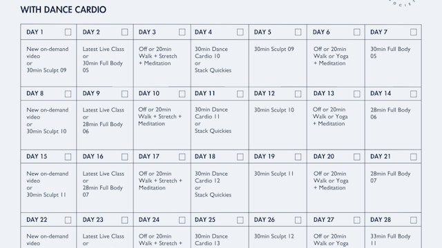 Spicy in 30 with Dance Cardio Calendar