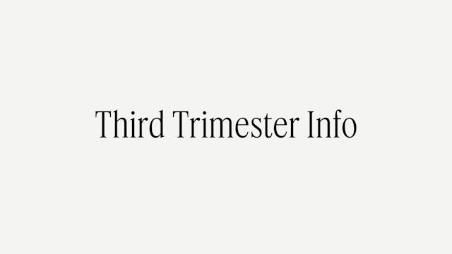 THIRD TRIMESTER INTRO