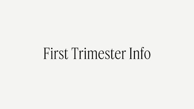 FIRST TRIMESTER INTRO
