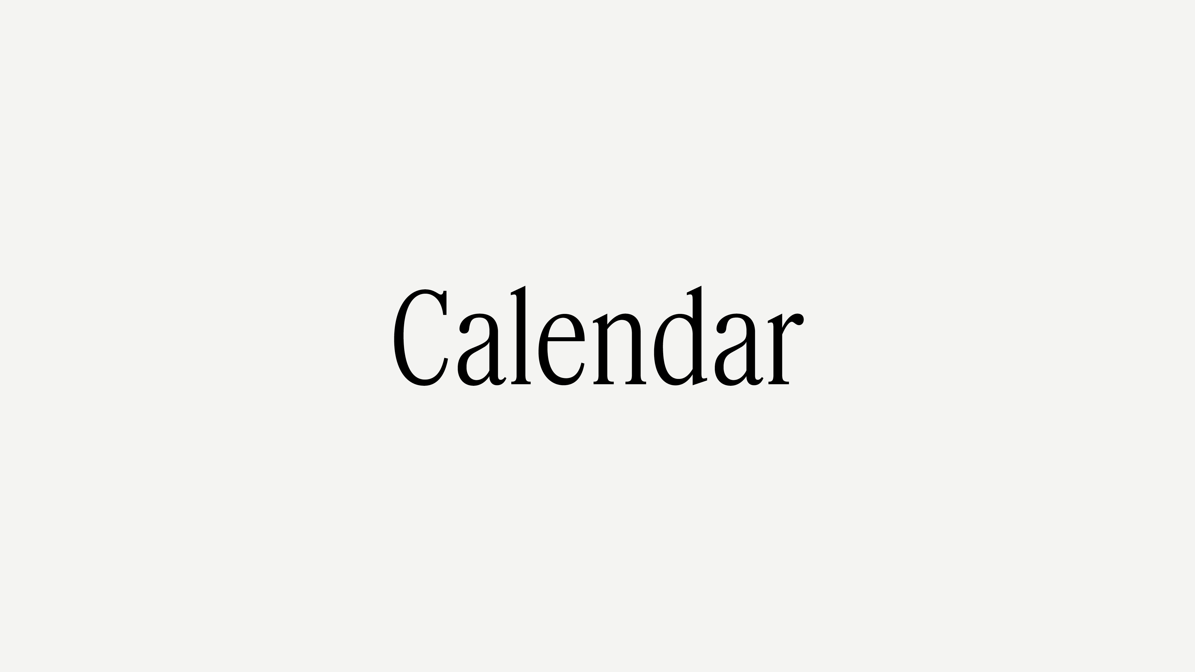 TSS 101 Program Calendar