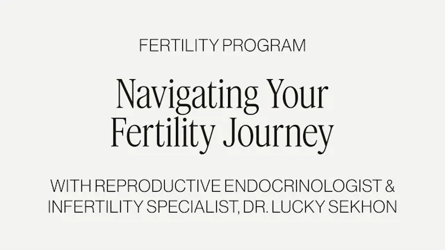 FERTILITY SCULPT + SPILL WITH DR. LUCKY