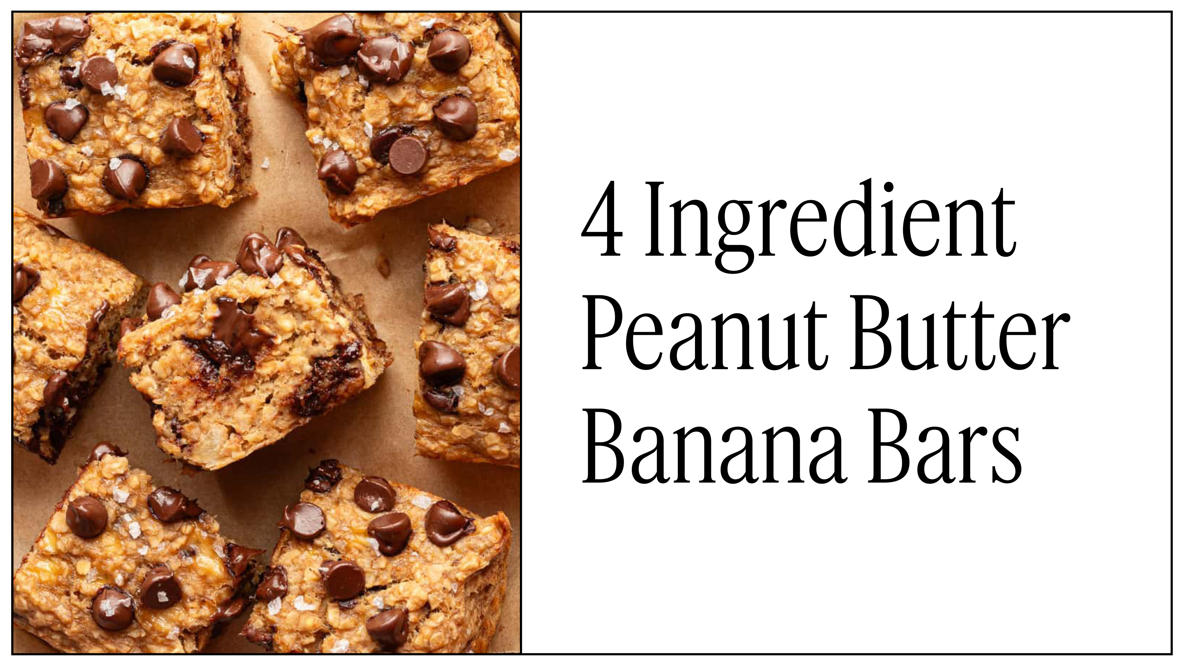 4 Ingredient Peanut Butter Banana Bars
