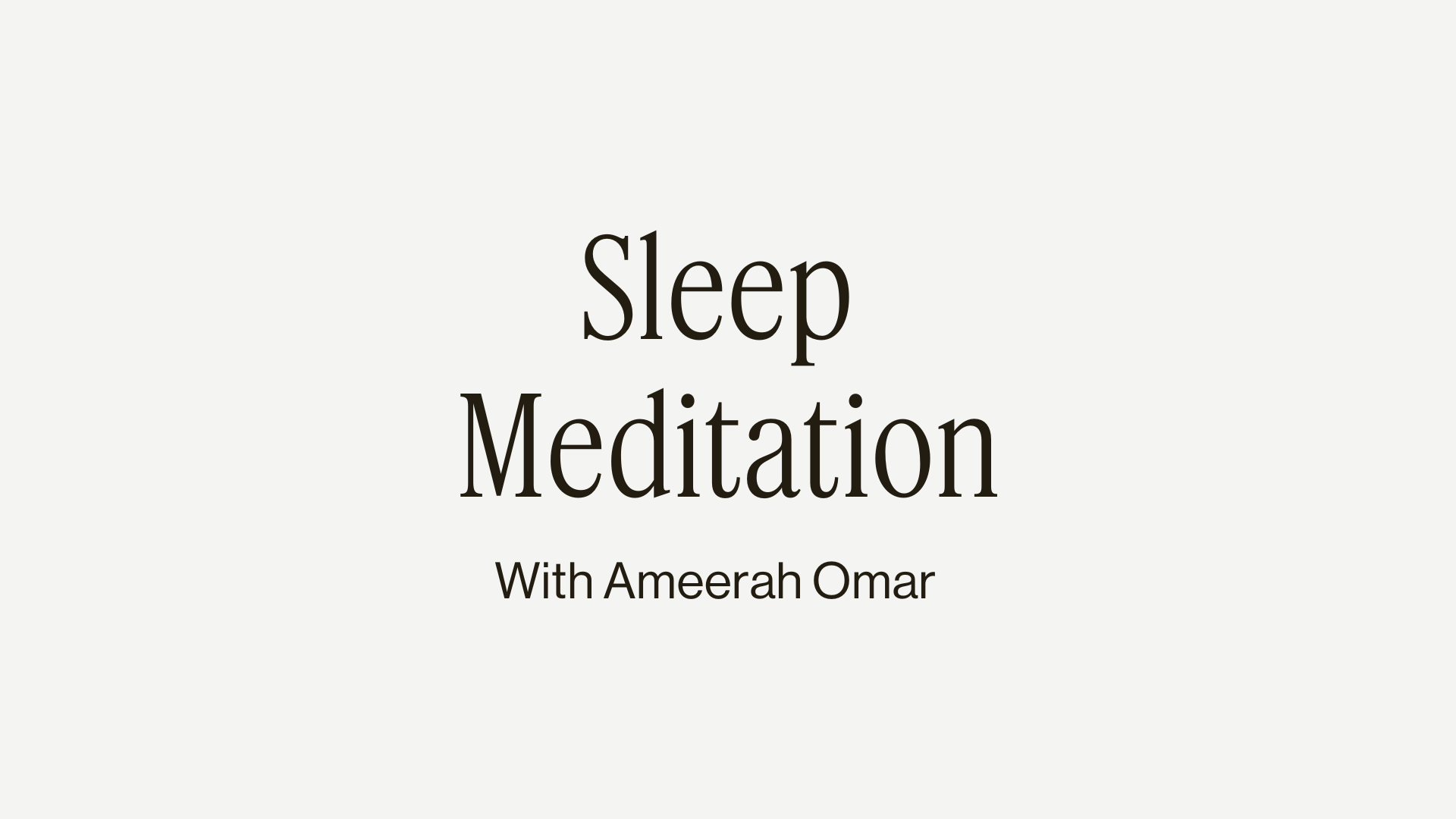 6MIN SLEEP MEDITATION