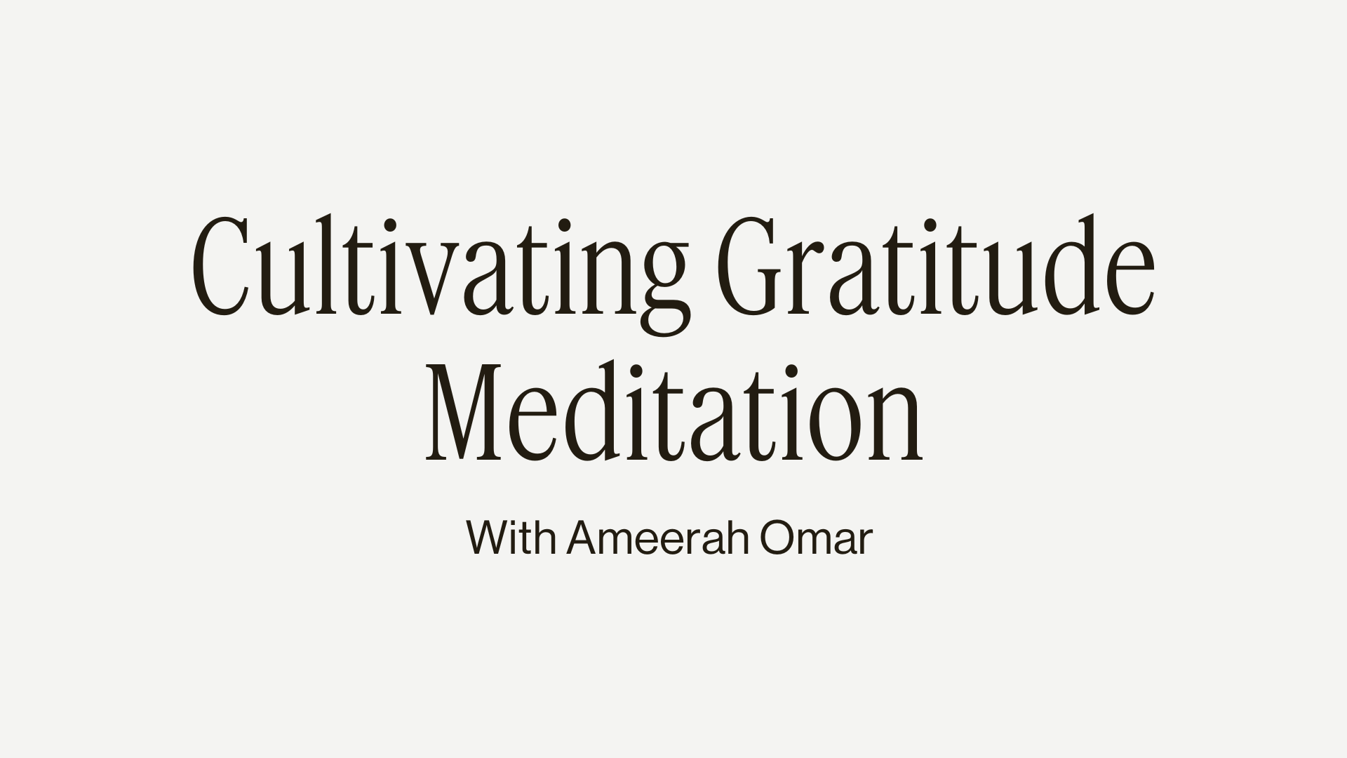 6MIN CULTIVATING GRATITUDE GUIDED MEDITATION 
