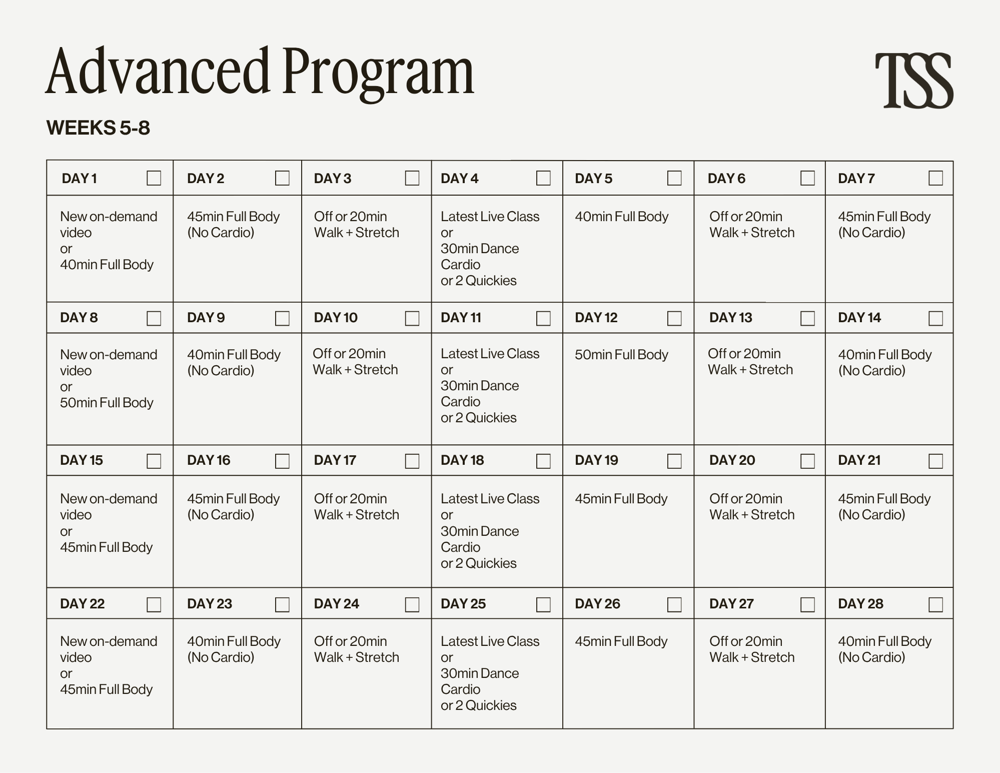 Advanced Program Pt 2 Calendar