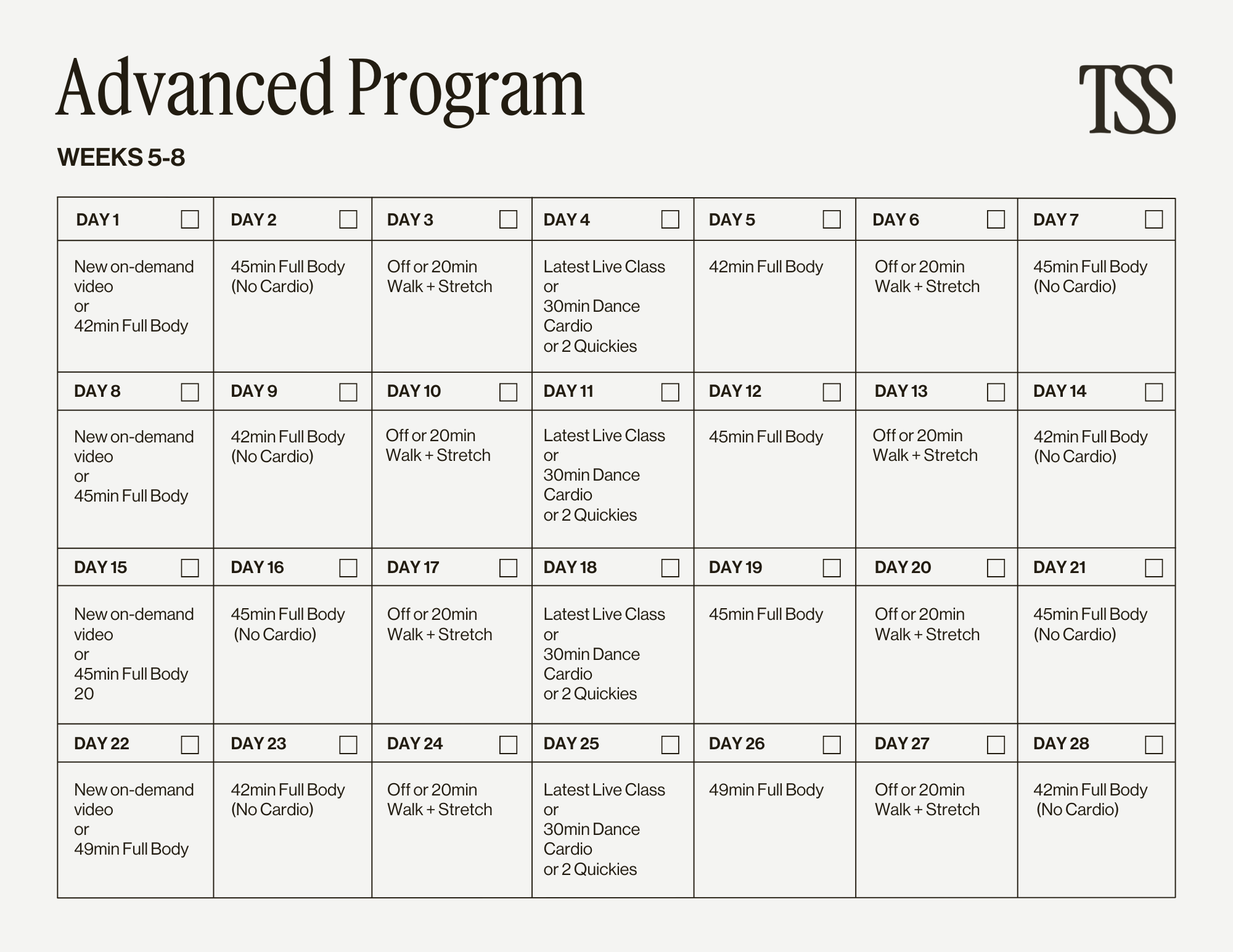 Advanced Program Pt 2 Calendar