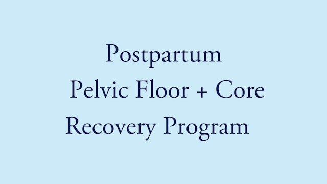 PP PELVIC FLOOR + CORE Recovery Program