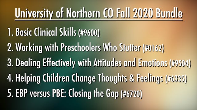 University of Northern CO Fall 2020 Bundle