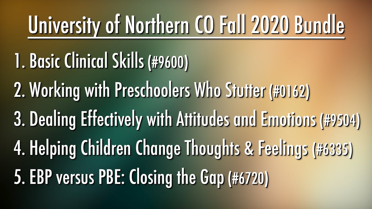 University of Northern CO Fall 2020 Bundle