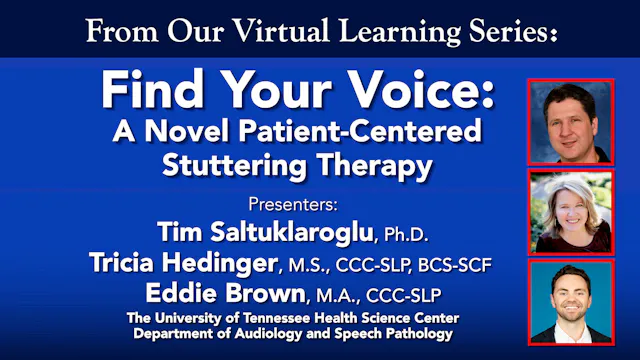 Find Your Voice: A Novel Patient-Centered Stuttering Therapy