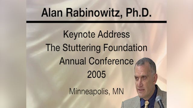 Alan Rabinowitz's Keynote at TSF's Two-Day Conf.