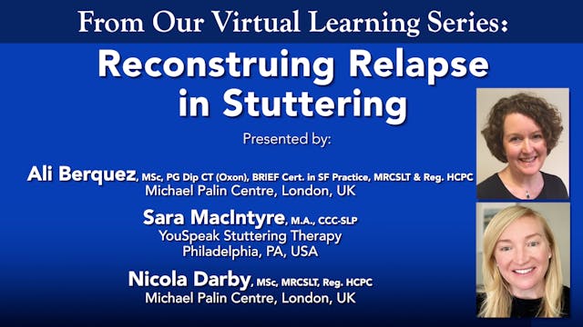 Berquez/MacIntrye VL - Reconstruing Relapse in Stuttering