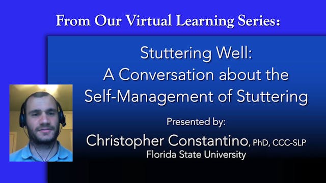 Constantino - Stuttering Well: Self-Management of Stuttering