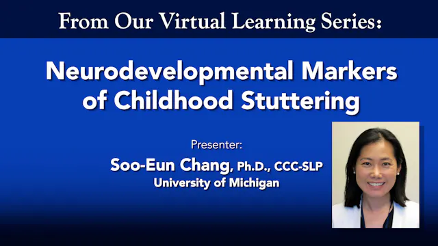 Neurodevelopmental Markers of Childhood Stuttering