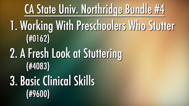 CA State Univ. Northridge Bundle #4