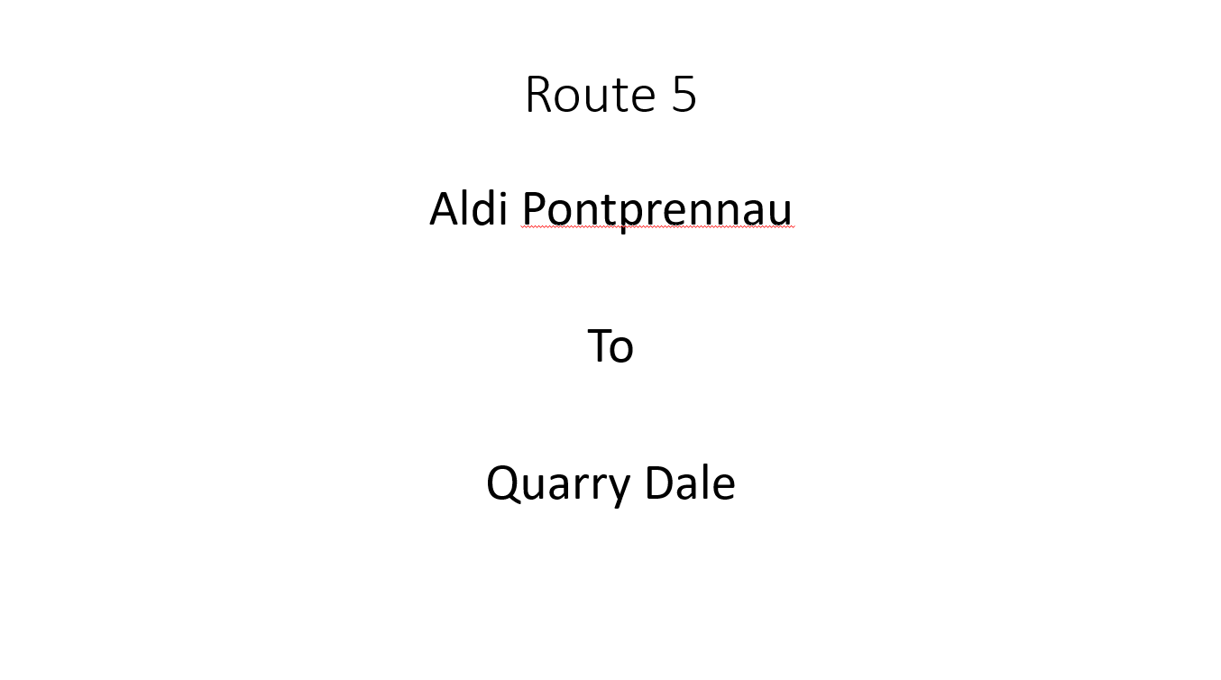 Aldi, Pontprennau to Quarry Dale